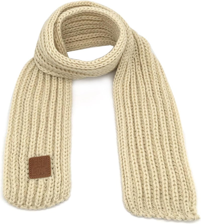 BEARUN Kids Knit Scarf Winter Fashion Solid Color Toddler Baby Scarves Wrap Neck Warmer - Image 2